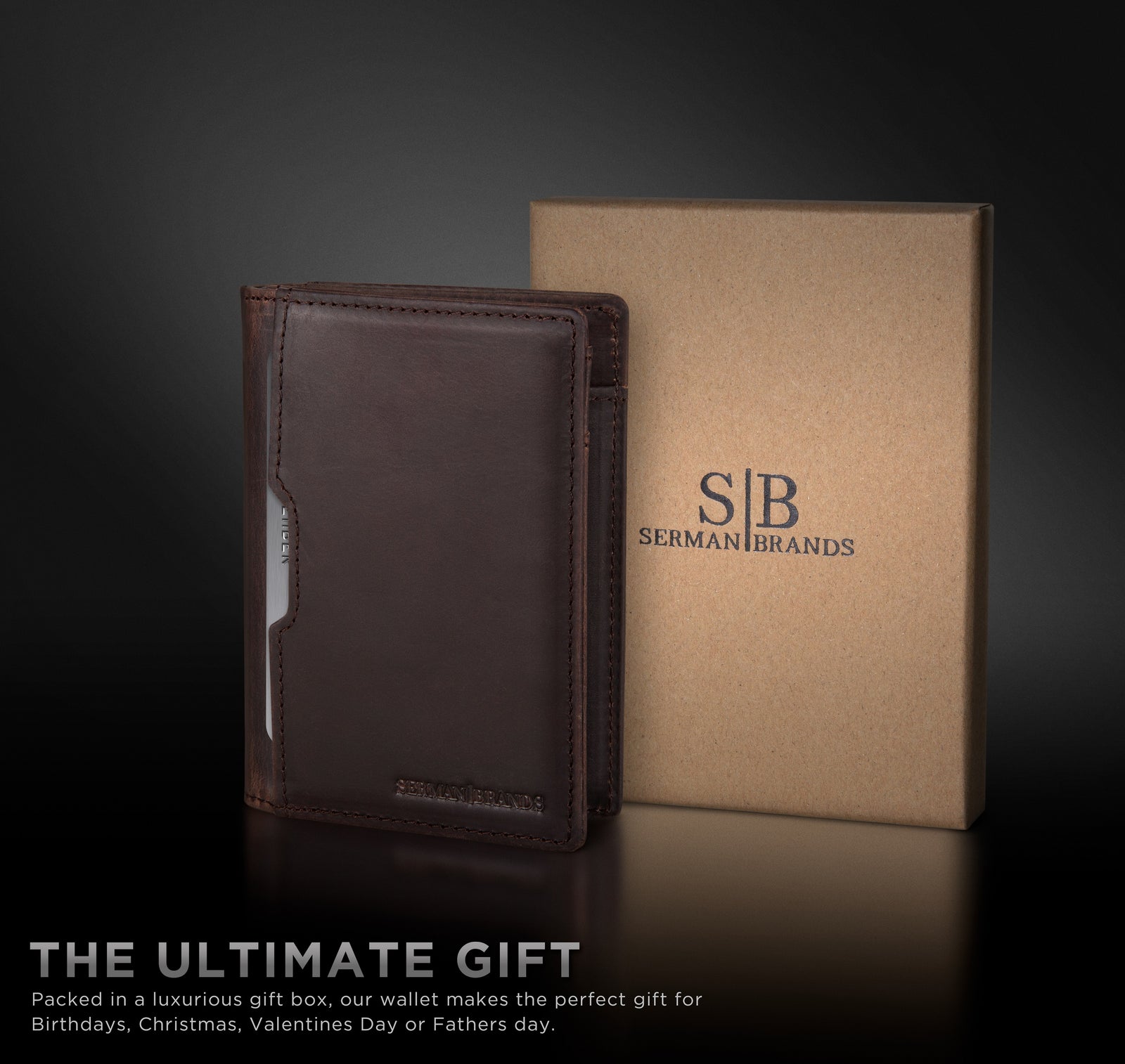 Serman Brands Men's Slim Bifold Wallet