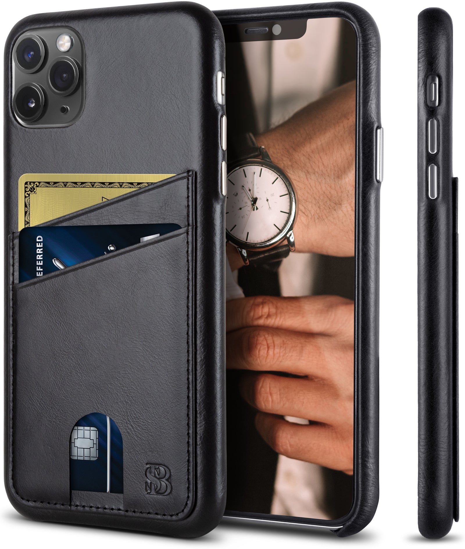 Bodyguardz Accent Wallet Case Featuring Tricore (Navy) for Apple iPhone 11 Pro Max